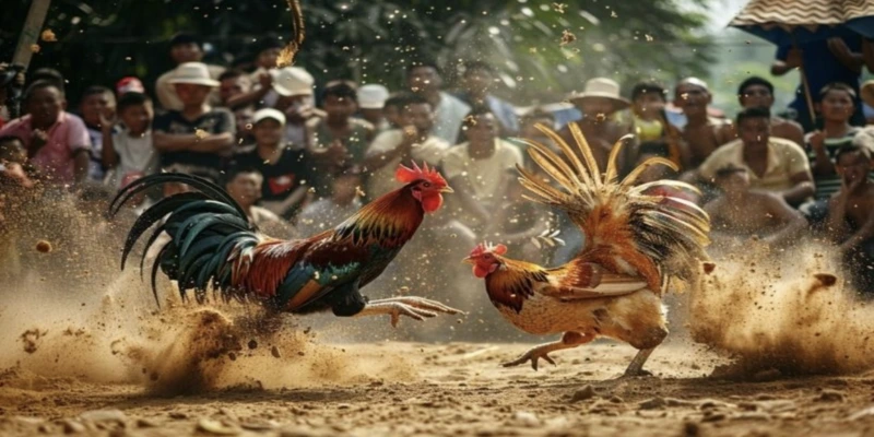 Giải chọi gà được nhiều người theo dõi